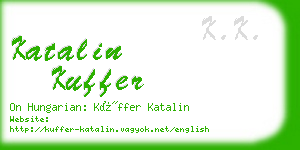 katalin kuffer business card
